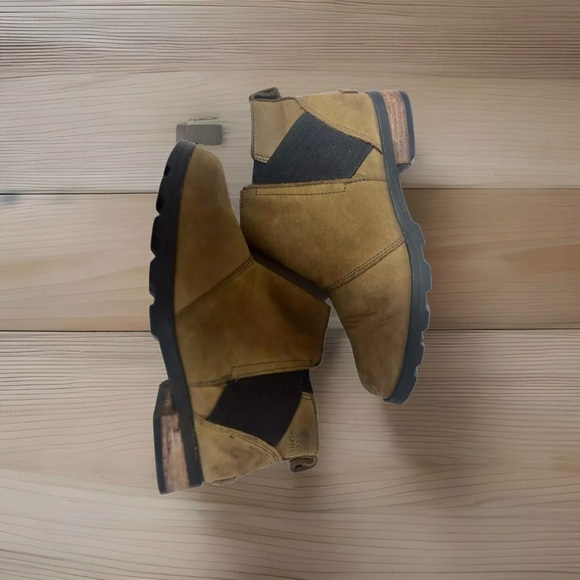 Sorel Boots Emelie Chelsea Ankle Bootie Brown Leather Womens Size 7.5 - Picture 2 of 9